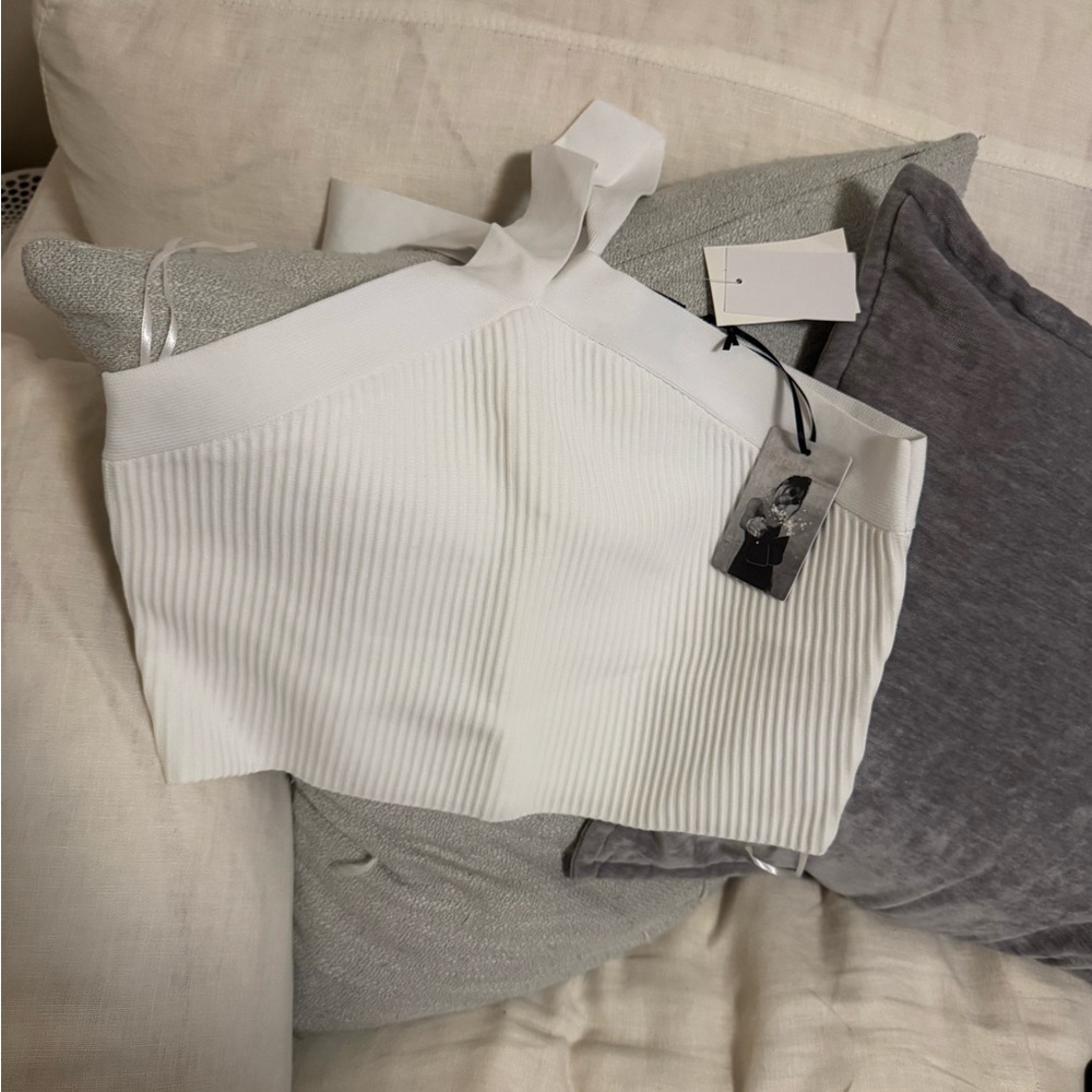 Sincerely Jules White Ribbed Top